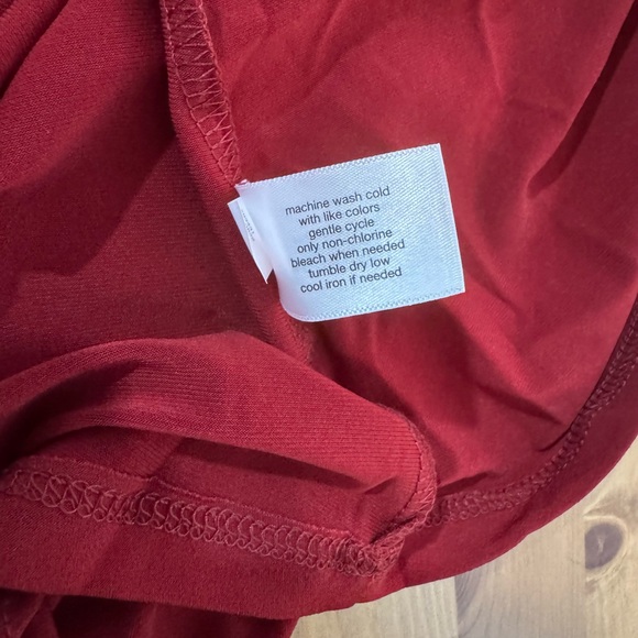 Lane Bryant Red Short Sleeve Wrap Front Midi Dress Size 2X 18/20 New With Tags - Picture 7 of 8